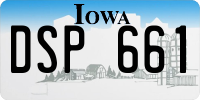 IA license plate DSP661