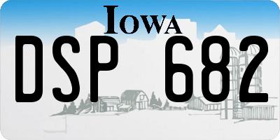 IA license plate DSP682