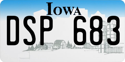 IA license plate DSP683