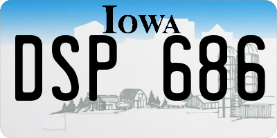 IA license plate DSP686