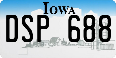 IA license plate DSP688