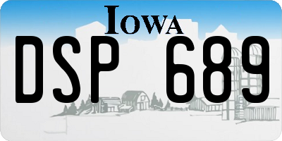 IA license plate DSP689