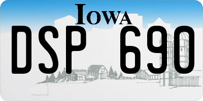 IA license plate DSP690