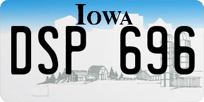 IA license plate DSP696