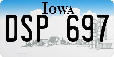 IA license plate DSP697