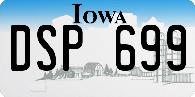 IA license plate DSP699