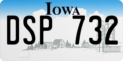 IA license plate DSP732
