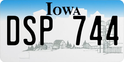IA license plate DSP744