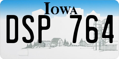 IA license plate DSP764