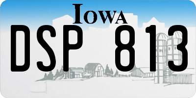 IA license plate DSP813