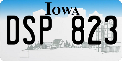 IA license plate DSP823