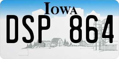 IA license plate DSP864