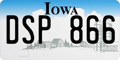 IA license plate DSP866