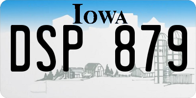 IA license plate DSP879