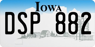 IA license plate DSP882