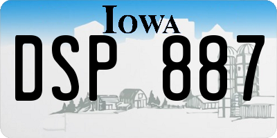 IA license plate DSP887
