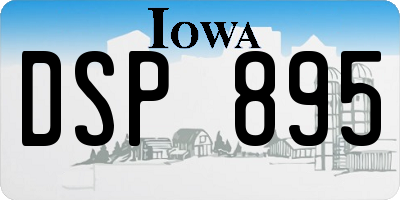 IA license plate DSP895