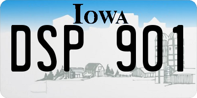 IA license plate DSP901