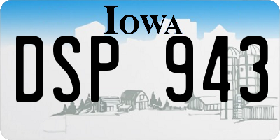 IA license plate DSP943