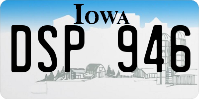 IA license plate DSP946