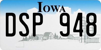 IA license plate DSP948