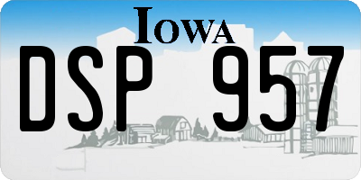 IA license plate DSP957