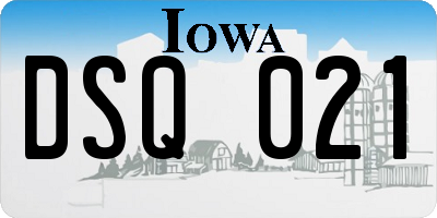 IA license plate DSQ021