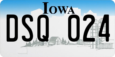 IA license plate DSQ024