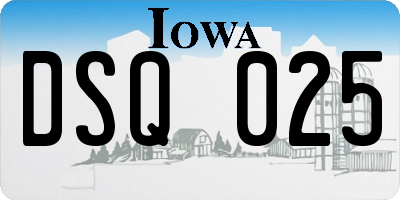 IA license plate DSQ025