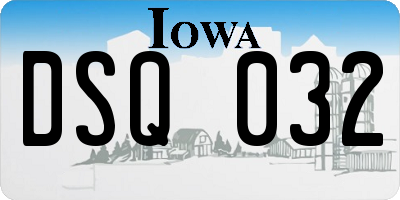 IA license plate DSQ032