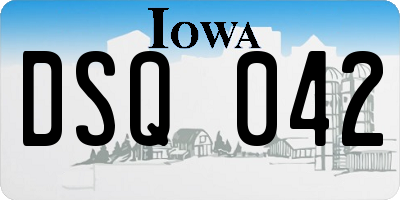 IA license plate DSQ042