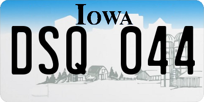 IA license plate DSQ044