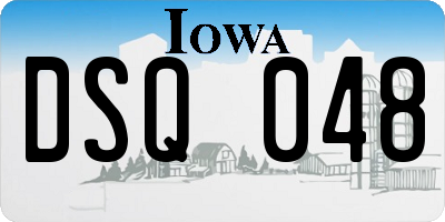 IA license plate DSQ048