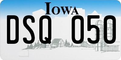 IA license plate DSQ050