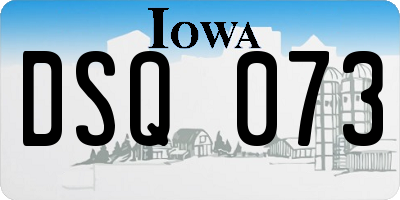 IA license plate DSQ073