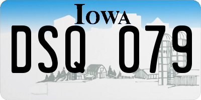 IA license plate DSQ079