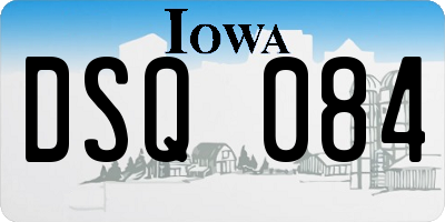 IA license plate DSQ084