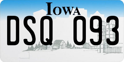 IA license plate DSQ093