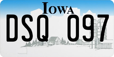IA license plate DSQ097