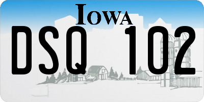 IA license plate DSQ102