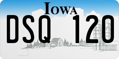 IA license plate DSQ120