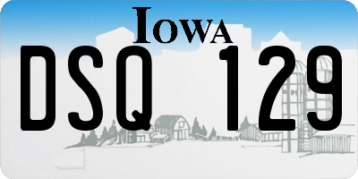 IA license plate DSQ129