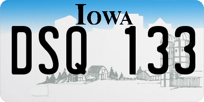 IA license plate DSQ133