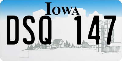 IA license plate DSQ147