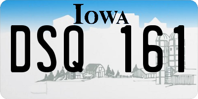 IA license plate DSQ161
