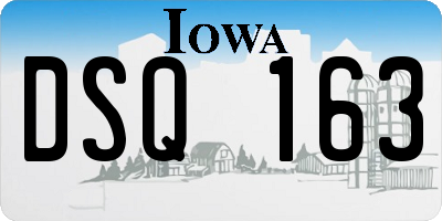 IA license plate DSQ163