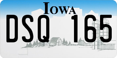 IA license plate DSQ165