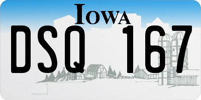 IA license plate DSQ167
