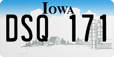 IA license plate DSQ171
