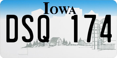 IA license plate DSQ174